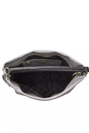 Gray Leather Women Shoulder Bag