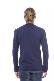 Blauer Baumwollpullover