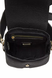 Sac bandoulière en cuir noir