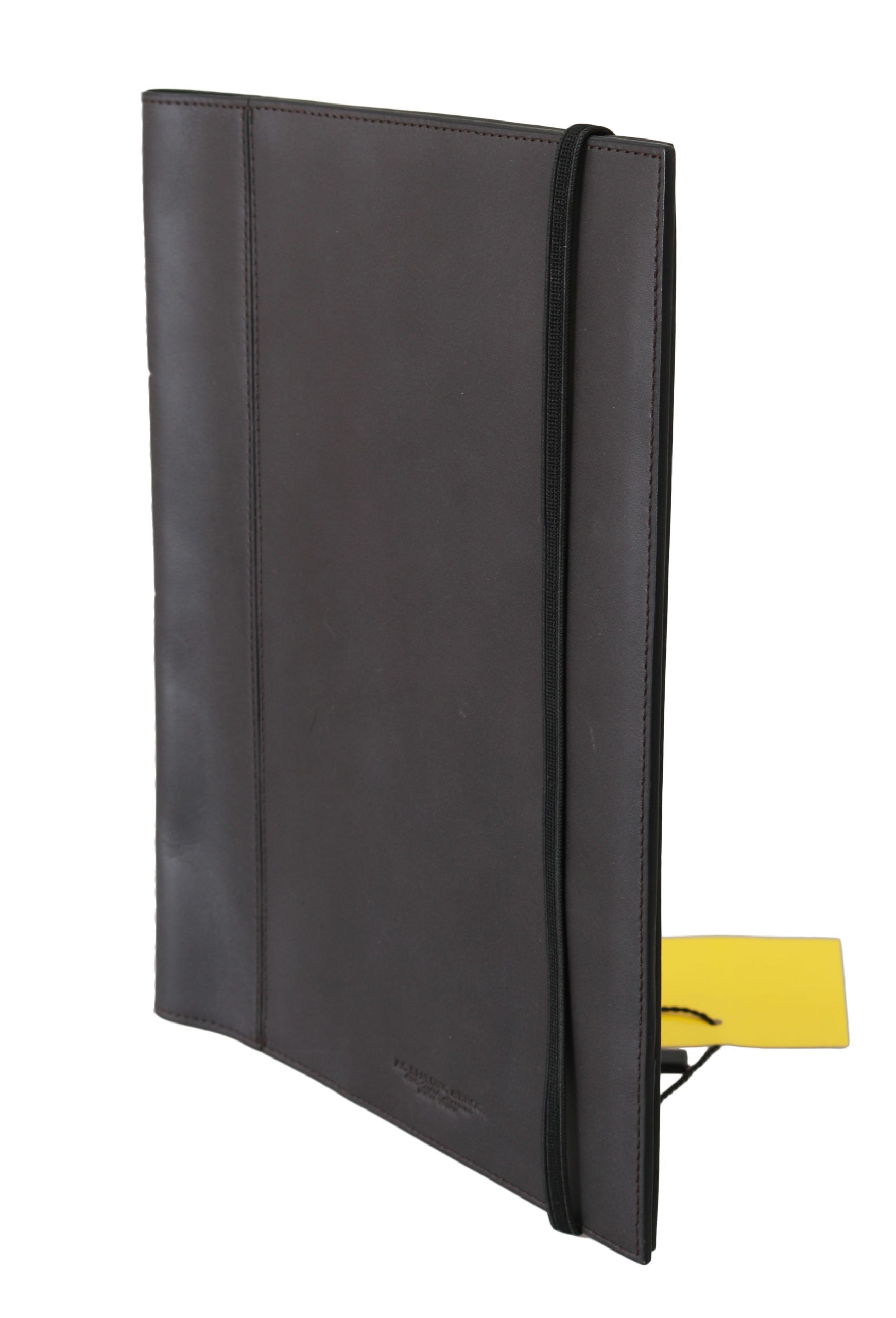 Bifold-Reisebrieftasche aus schwarzem Leder mit Logo