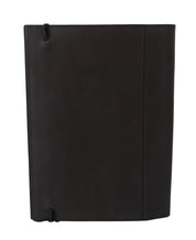 Bifold-Reisebrieftasche aus schwarzem Leder mit Logo
