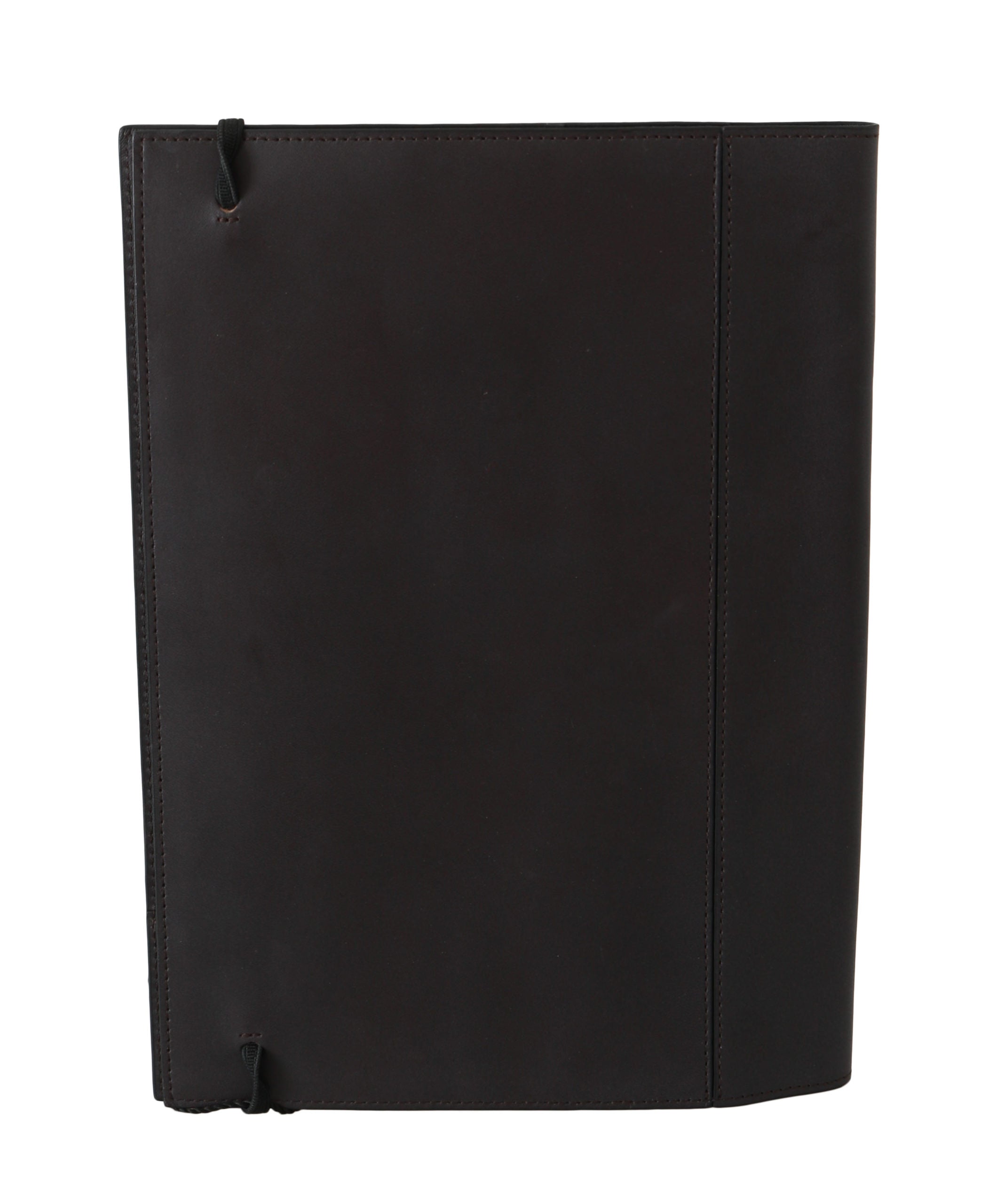 Bifold-Reisebrieftasche aus schwarzem Leder mit Logo