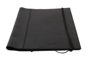Bifold-Reisebrieftasche aus schwarzem Leder mit Logo