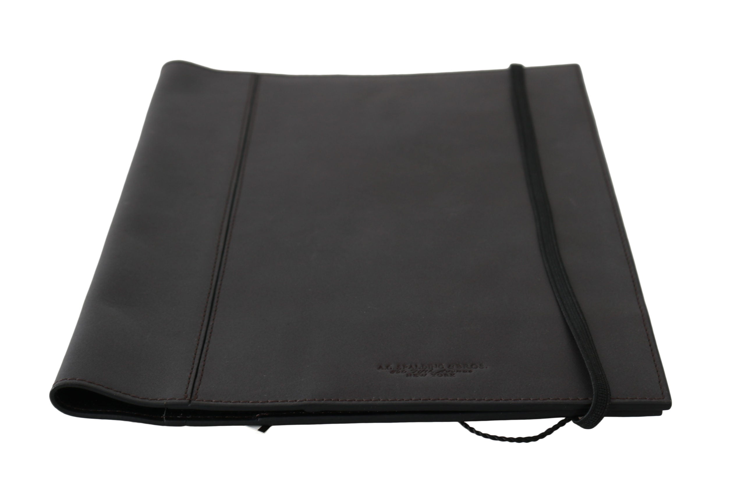 Bifold-Reisebrieftasche aus schwarzem Leder mit Logo