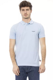 Polo en coton bleu clair