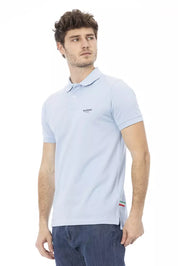 Polo en coton bleu clair