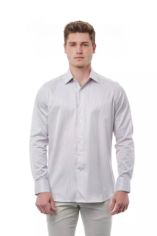 White Cotton Men Shirt