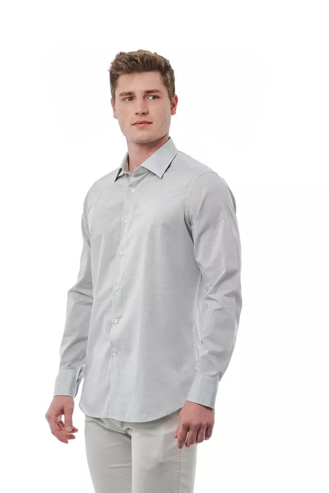 Gray Cotton Men Shirt