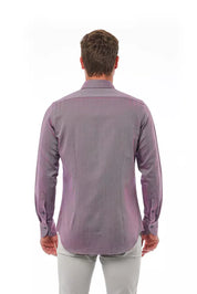 Chemise en coton bordeaux