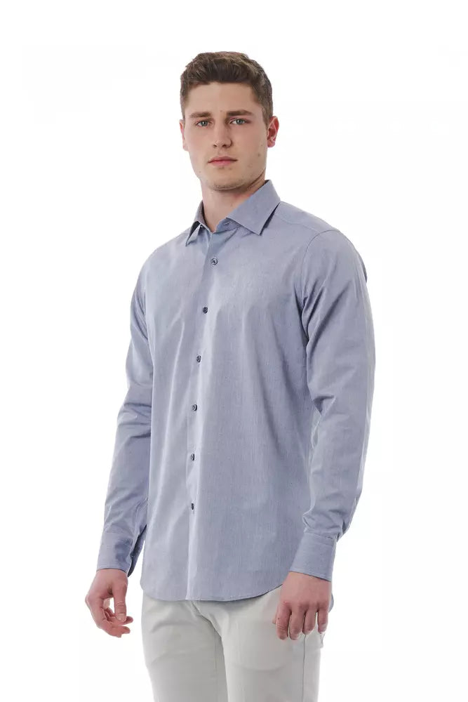 Gray Cotton Men Shirt