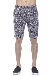 Blue Cotton Mens Bermuda Short