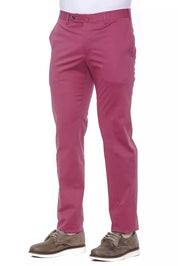 Fuchsia Cotton Men Trouser