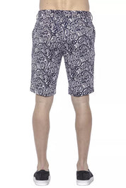 Blue Cotton Mens Bermuda Short