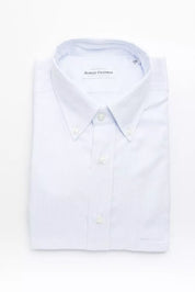 Light Blue Cotton Men Shirt