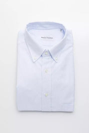 Chemise en coton bleu clair