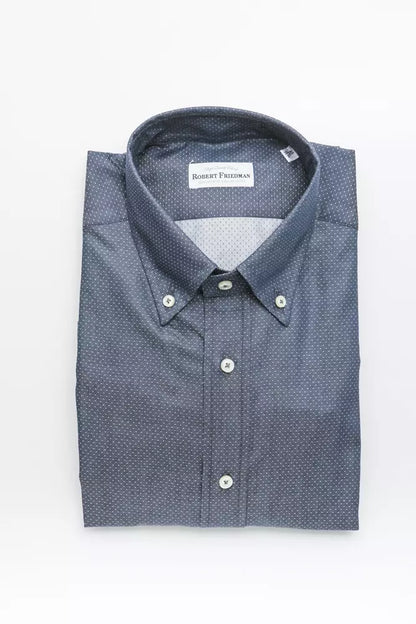 Blue Cotton Men Shirt