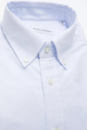 Chemise en coton bleu clair