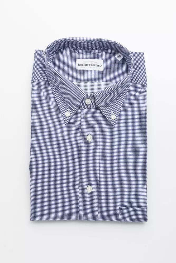 Blue Cotton Men Shirt