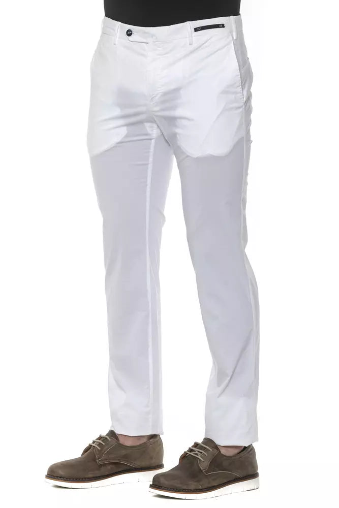 White Cotton Mens Trouser