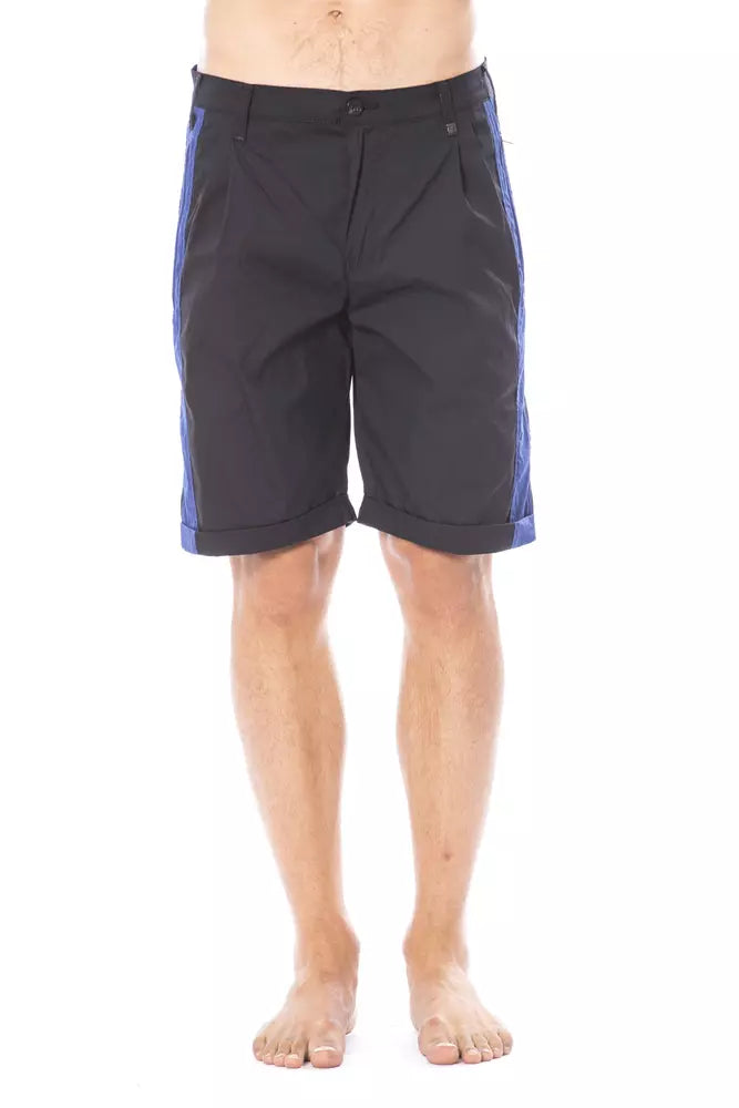 Schwarze Baumwollshorts