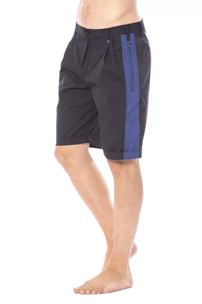 Schwarze Baumwollshorts