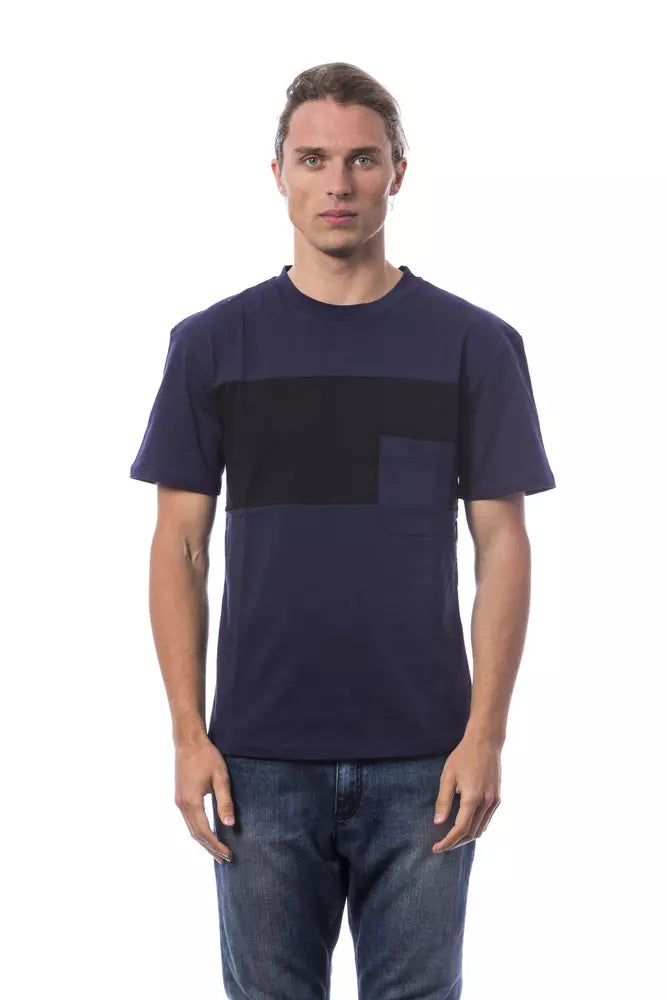 Blaues Baumwoll-T-Shirt