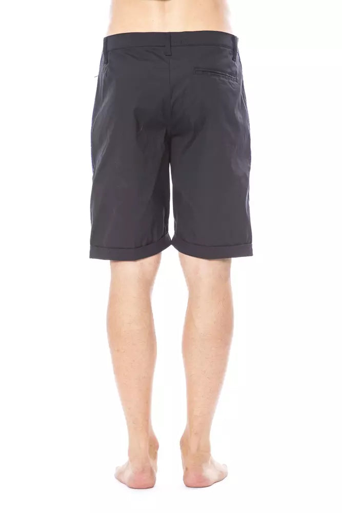 Schwarze Baumwollshorts