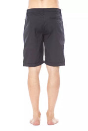 Schwarze Baumwollshorts