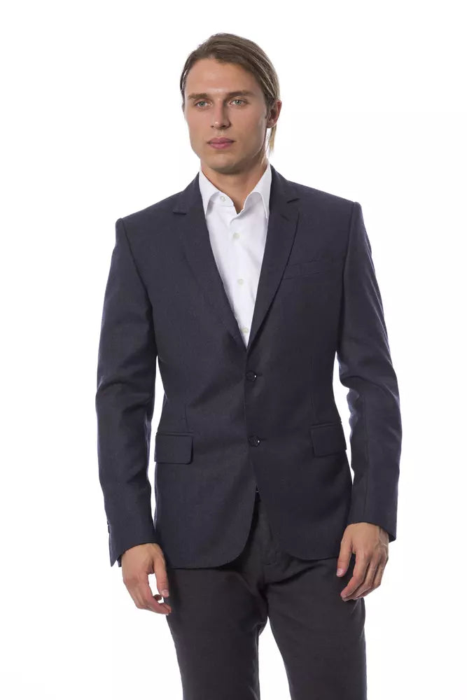 Blauer Wollblazer