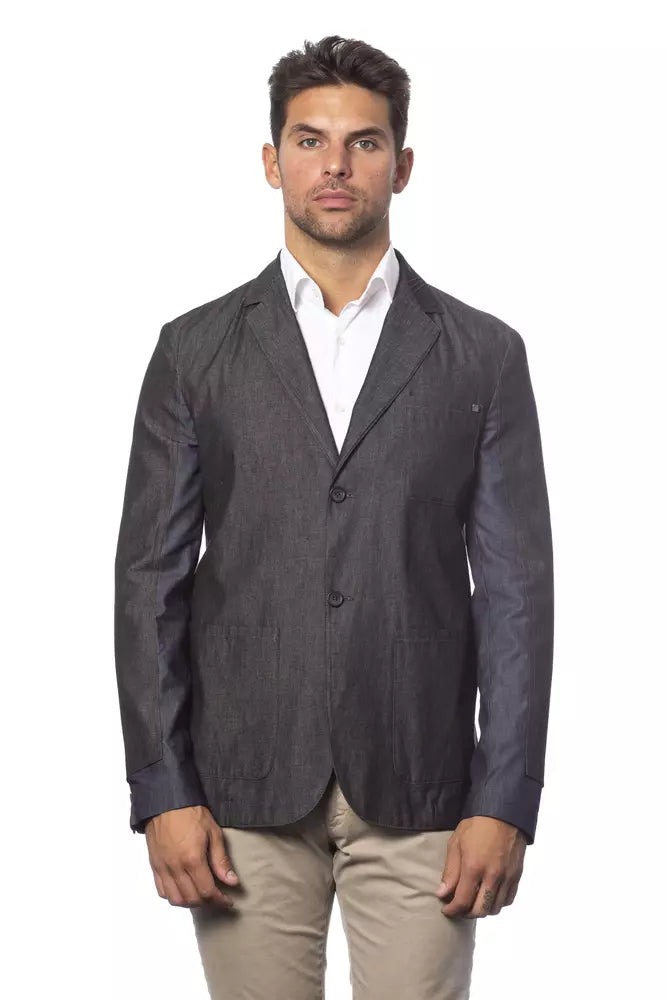 Blazer en coton gris