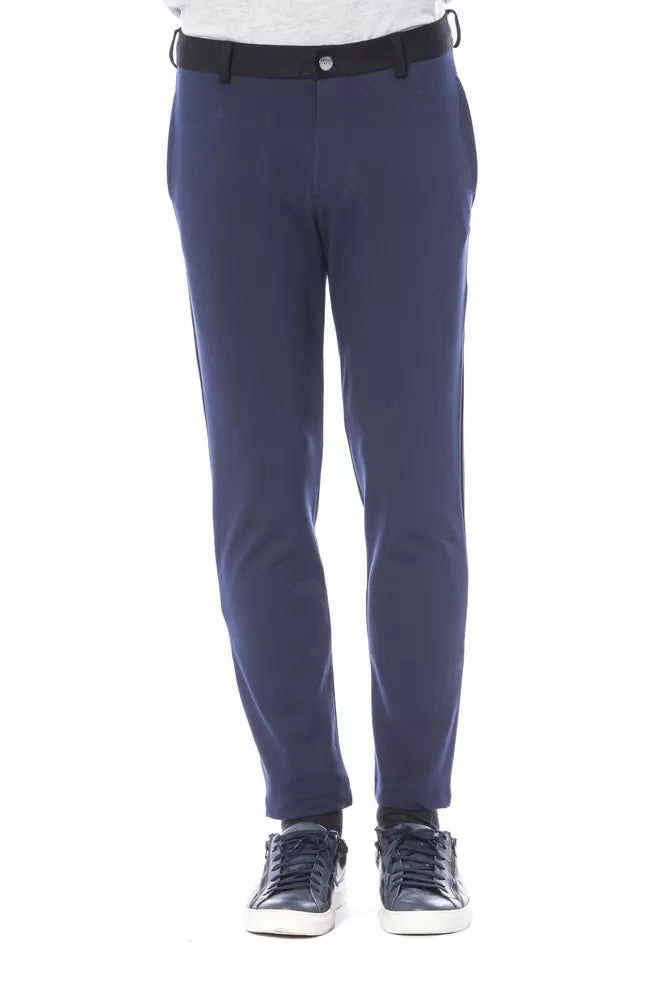 Jean et pantalon en viscose bleu