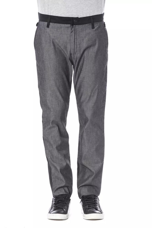 Black Cotton Men Pant