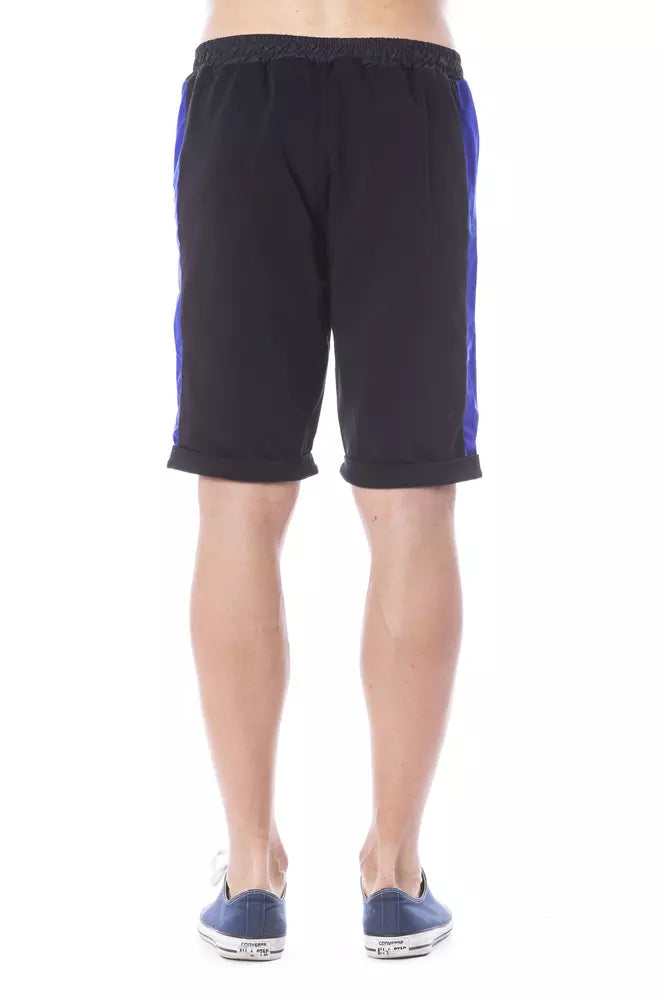 Schwarze Baumwollshorts