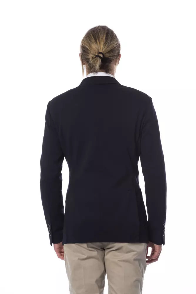 Blazer Bleu En Viscose