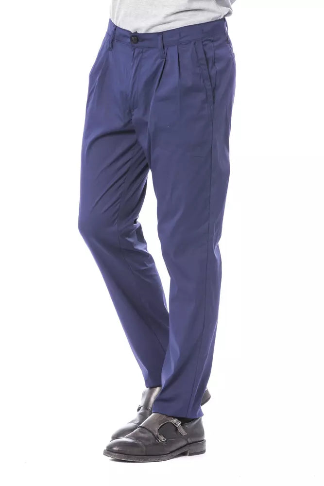 Blue Cotton Men's Chino Pants