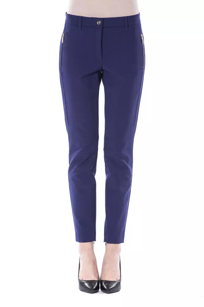 Jean et pantalon en polyester bleu