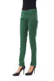 Green Cotton Women Pant