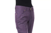 Purple Cotton Women Pants