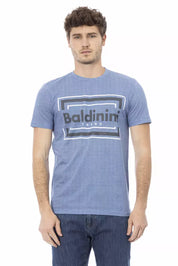 Hellblaues Baumwoll-T-Shirt