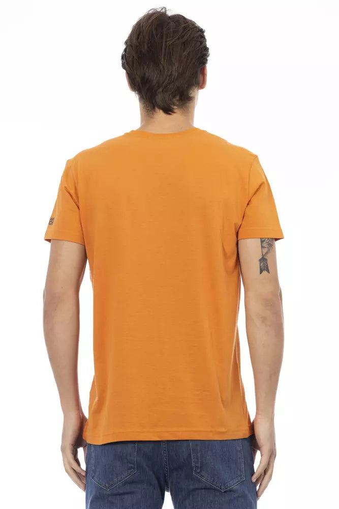 Orangefarbenes Baumwoll-T-Shirt