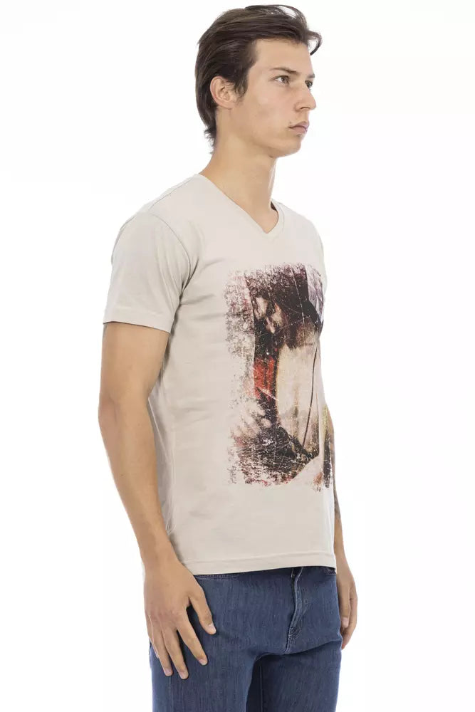 T-shirt en coton beige