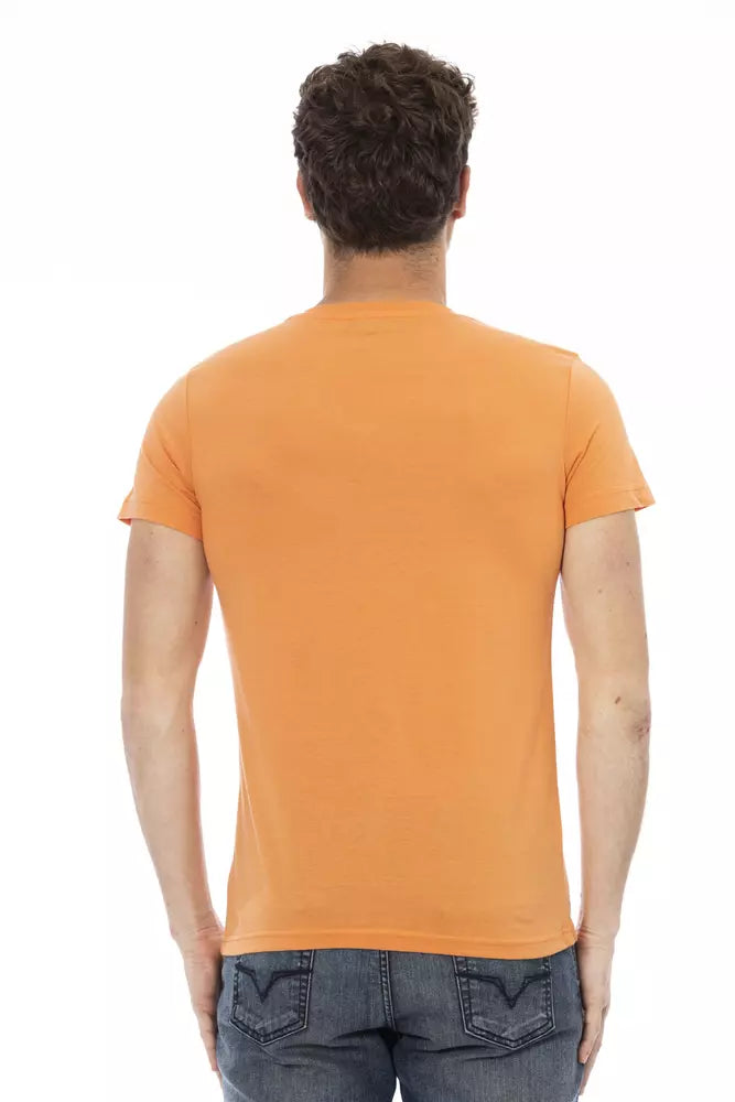 Orangefarbenes Baumwoll-T-Shirt