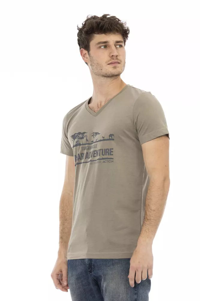 Braunes Baumwoll-T-Shirt