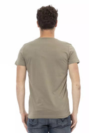 Brown Cotton Men's T-Shirt