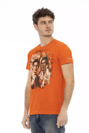 Orangefarbenes Baumwoll-T-Shirt