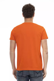 Orangefarbenes Baumwoll-T-Shirt