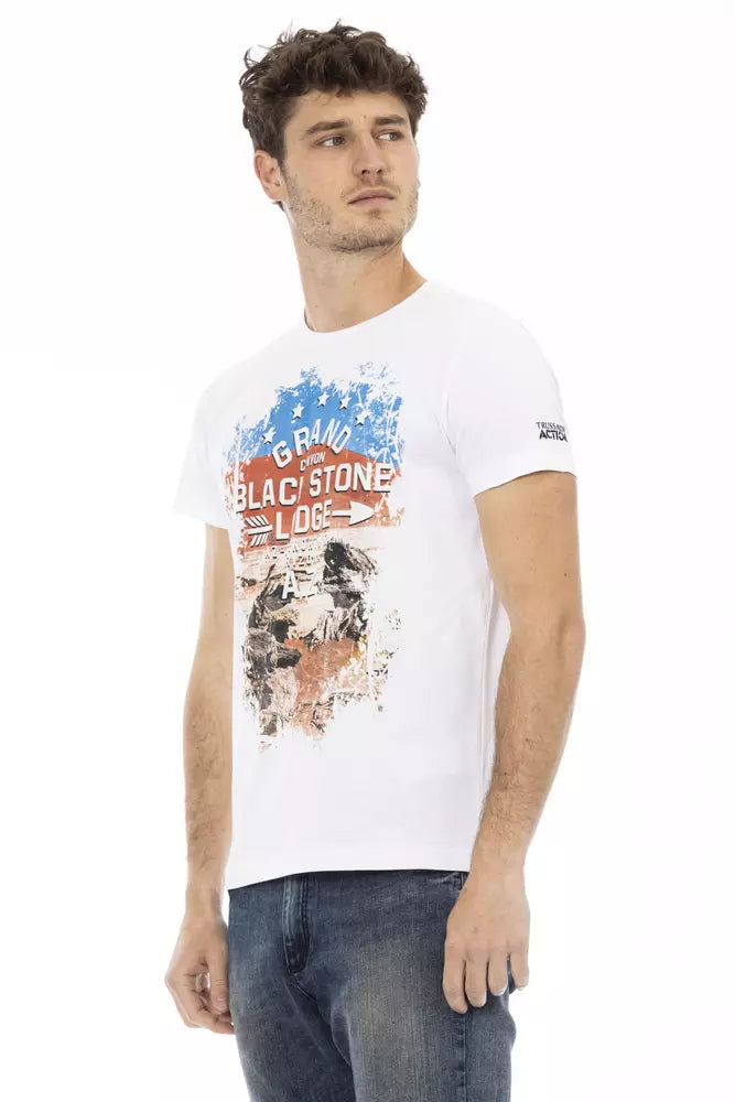 White Cotton Men's T-Shirt