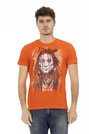 Orangefarbenes Baumwoll-T-Shirt