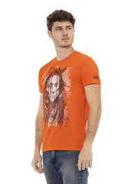 Orangefarbenes Baumwoll-T-Shirt