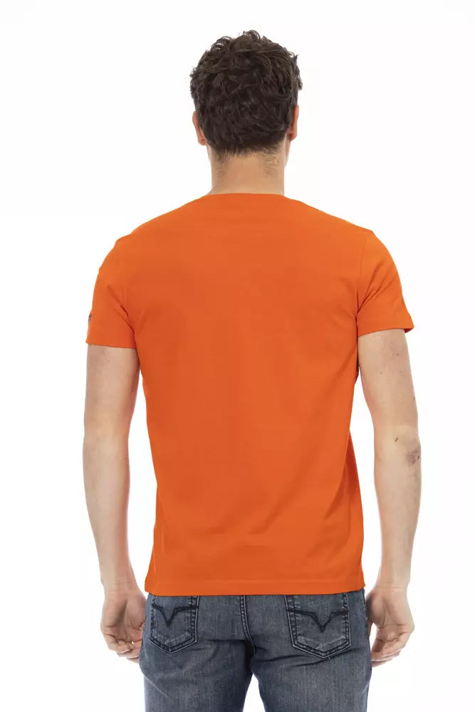 Orangefarbenes Baumwoll-T-Shirt